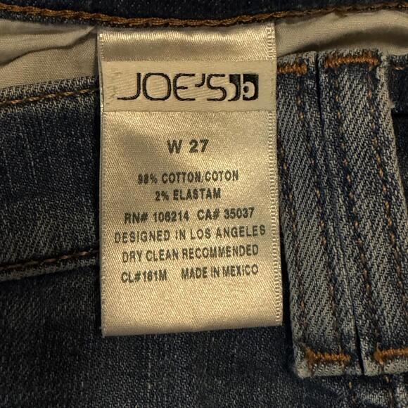 Joe's Jeans The Libby Crop Mid Rise Straight Leg Jeans Blue Wash Size 27 - Picture 13 of 15